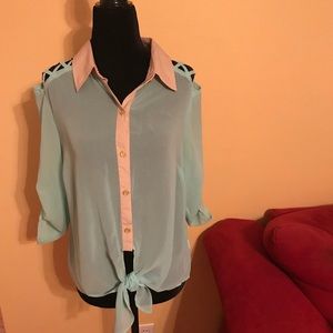 Beautiful Mint Colored Blouse.